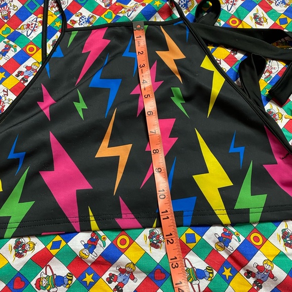 Club exx neon lightning tie crop top - Picture 9 of 9